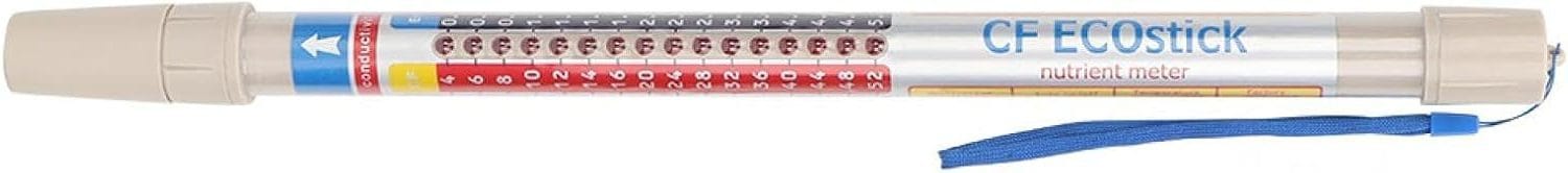 Nutrient truncheon wand with LED readout for measuring EC in large hydroponic batch mixing