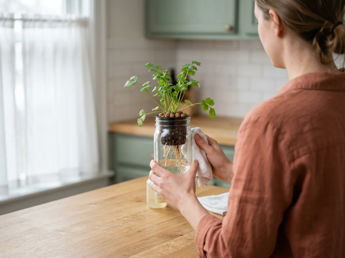 Safely sanitizing the container, Kratky mason jar setup
