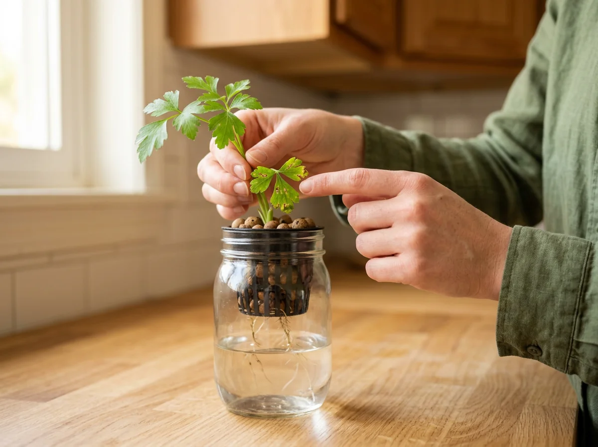 Spotting early signs of seedling stress, Kratky mason jar setup