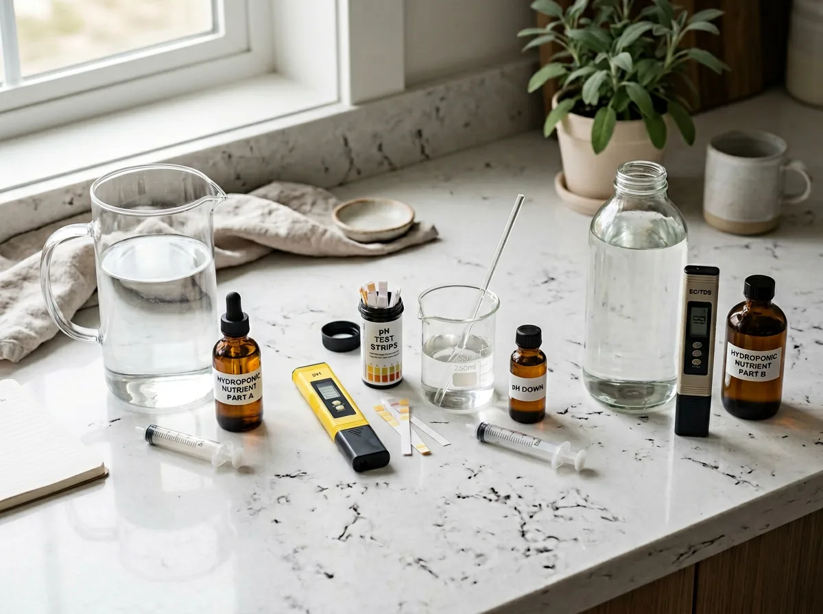 Prepping your top-off pitcher, apartment hydroponic steps