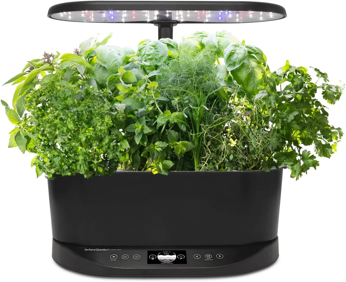 AeroGarden Bounty Basic 9-pod countertop hydroponic garden system with vacation mode